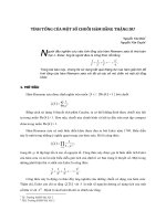 Tính tổng của một số chuỗi hàm bằng thặng dư