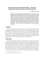 Chủ thể thẩm mĩ và điểm nhìn không thời gian nghệ thuật trong thu vịnh của nguyễn khuyến