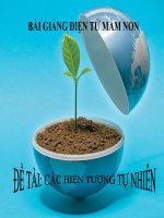 Bài giảng điện tử mầm non lớp Mầm đề tài Các hiện tượng tự nhiên
