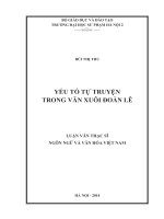 Yếu tố tự truyện trong văn xuôi đoàn lê