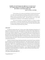 Nghiên cứu huỳnh quang diệp lục và năng suất của giống khoai tây diamant trong điều kiện đủ nước và gây hạn nhân tạo