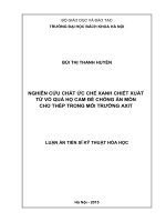 Nghiên cứu chất ức chế xanh chiết xuất từ vỏ quả họ cam để chống ăn mòn cho thép trong môi trường axit