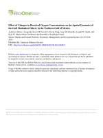 Effect of changes in dissolved oxygen concentrations on the spatial dynamics of the gulf menhaden fishery in the northern gulf of mexico