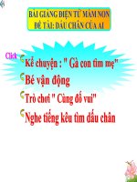 Bài giảng điện tử mầm non lớp Mầm đề tài Dấu chân của ai