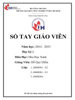 Sổ tay giáo viên môn hóa học xanh