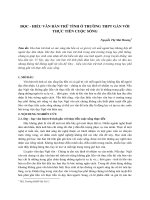 Đọc hiểu văn bản trữ tình ở trường THPT gắn với thực tiễn cuộc sống