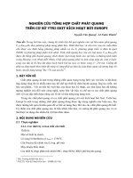 Nghiên cứu tổng hợp chất phát quang trên cơ sở ytri OXit kích hoạt bởi europi