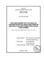 Góp phần nghiên cứu tác dụng hạ glucose huyết của hoạt chất thân rễ thổ phục linh trên chuột cống trắng thực nghiệm
