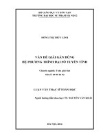 Vấn đề giải gần đúng hệ phương trình đại số tuyến tính (LV01244)