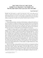 Phát triển năng lực thực hành nghiệp vụ sư phạm dựa vào nghiên cứu trường hợp trong đào tạo giáo viên tiểu học