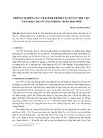 Những nghiên cứu về hành trình cách tân thơ việt nam hiện đại từ sau phong trào thơ mới