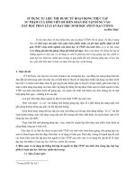 Sử dụng tư liệu thu được từ hoạt động thực tập sư phạm của sinh viên để biên soạn bài tập dùng vào dạy học phần lí luận dạy học sinh học ( phần đại cương)
