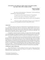 Xây dựng và sử dụng tư liệu nâng cao chất lượng dạy học môn công nghệ 10, THPT