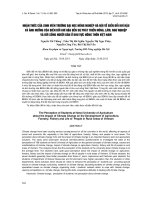NHẬN THỨC của SINH VIÊN TRƯỜNG đại học NÔNG NGHIỆP hà nội VỀ BIẾN đổi KHÍ hậu