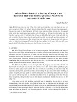 Bồi dưỡng năng lực cảm thụ văn học cho học sinh tiểu học thông qua biện pháp tu từ so sánh và nhân hóa