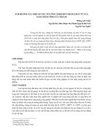 Ảnh hưởng của một số yếu tố công nghệ đến phẩm chất từ của nam châm vĩnh cửu nd fe b