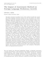 The Impact of Assessment Method on Language proficiency