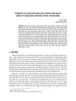 Nghiên cứu làm giàu kim loại trong bản mạch điện tử thải bằng phương pháp tuyển điện