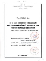 Sơ bộ đánh giá ngưu tất được sản xuất theo phương pháp sản xuất dược liệu an toàn theo tiêu chuẩn dược điển việt nam