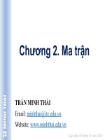 Bài giảng lập trình c nâng cao chương 2  ma trận 