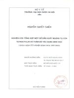 Nghiên cứu tổng hợp một số dẫn xuất ngưng tụ của tetracyclin và thăm dò tác dụng sinh học
