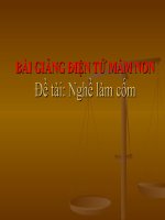 Bài giảng điện tử mầm non lớp Mầm đề tài Nghề làm cốm