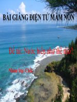 Bài giảng điện tử mầm non lớp Chồi đề tài Nước biển như thế nào?