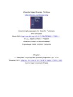 Why test lang for specific purposes