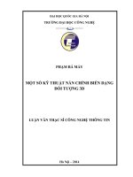 Một số kỹ thuật nắn chỉnh biến dạng đối tượng 3d