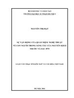 Sự vận động của quan niệm nghệ thuật về con người trong sáng tác của nguyễn khải trước và sau 1945