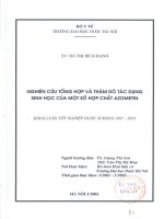 Nghiên cứu tổng hợp và thăm dò tác dụng sinh học của một số hợp chất azometin