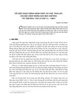 Tổ chức hoạt động nhận thức tự chủ, tích cực của học sinh trong dạy học chương từ trường   vật lý lớp 11   THPT