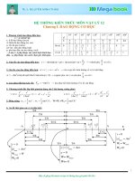 HỆ THỐNG KIẾN THỨC môn vật lý 12  MEGABOOK