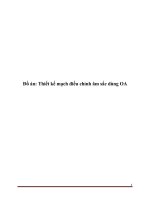 Đồ án: Thiết kế mạch điều chỉnh âm sắc dùng OA