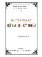 Bài tập cuối kỳ bộ tài liêụ kỹ thuật quần short