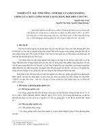 Nghiên cứu đặc tính nông   sinh học của một số dòng, giống lúa chất lượng được tạo ra bằng đột biến tạo cảm ứng