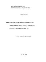 Điểm bất động của ánh xạ lipschitz đều trong không gian mêtric cat(0) và không gian mêtric siêu lồi 