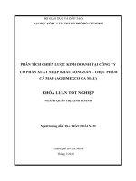 Phân tích chiến lược kinh doanh tại công ty cổ phần xuất nhập khẩu nông sản thực phẩm cà mau (AGRIMEXCO CA MAU)