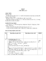 Giáo án Toán 1 Chương 1 bài 5: Các số 1,2,3