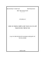 Châu âu trong chiến lược toàn cầu của mỹ thập kỷ đầu thế kỷ XXI