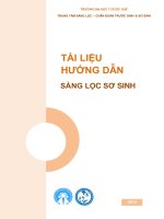 Tài liệu hướng dẫn sàng lọc sơ sinh