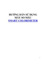 HƯỚNG DẪN SỬ DỤNG MÁY SO MÀU COLORIMETER SMATRT
