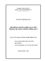 Luận văn thạc sỹ mô hình chuỗi thời gian mở trong sự báo chuỗi thời gian t