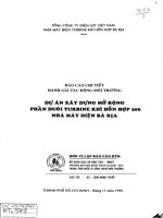 Báo cáo tác động môi trường dự án xây dựng mở rộng phần đuôi TURBIE khí hỗn hợp 306 nhà máy điện bà rịa