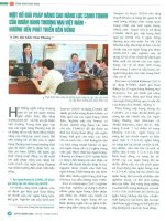 Một số giải pháp nâng cao năng lực cạnh tranh của ngân hàng thương mại việt nam   hướng đến phát triển bền vững 