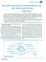 Môi trường kinh doanh của doanh nghiệp việt nam   thực trạng và khuyến nghị 