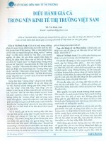 Điều hành giá cả trong nền kinh tế thị trường việt nam 