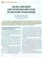 Xóa đói, giảm nghèo giảm trừ bất bình đẳng xã hội   kết quả và một số kinh nghiệm 