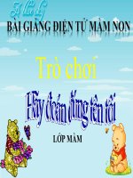 Bài giảng điện tử mầm non lớp Mầm đề tài Trò chơi Hãy đoán đúng tên tôi