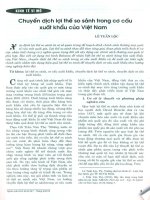 Chuyển dịch lợi thế so sánh trong cơ cấu xuất khẩu của việt nam 